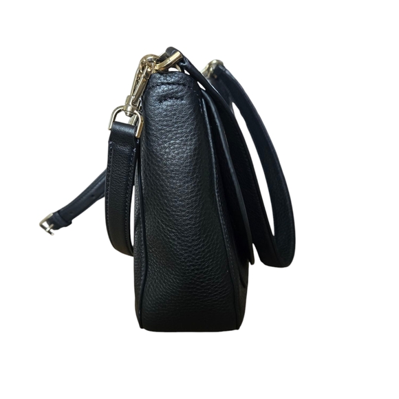 Kate Spade New York Kailee Black Leather Medium Shoulder Crossbody Handbag Purse - Picture 8 of 11